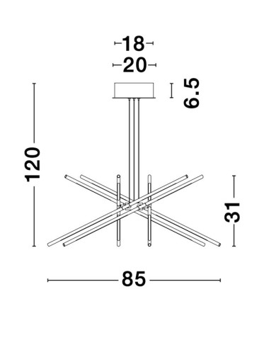 Pendant lamp Raccio Ø85 LED 9180783 | Nova Luce | TavaGaisma.lv/en