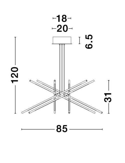 Piekaramā lampa Raccio Ø85 LED