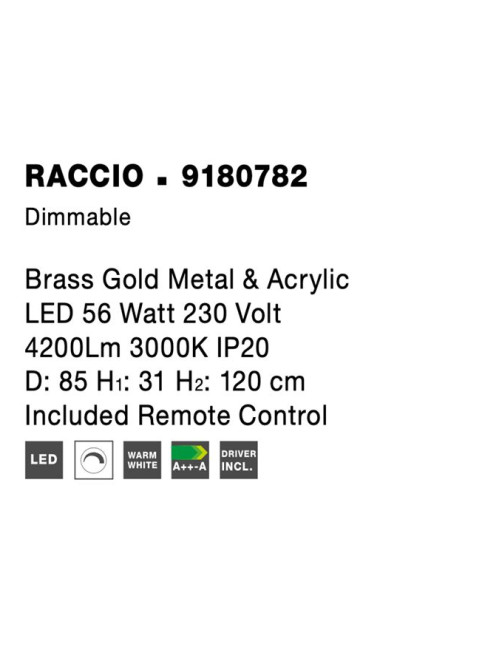 Pendant lamp Raccio Ø85 LED