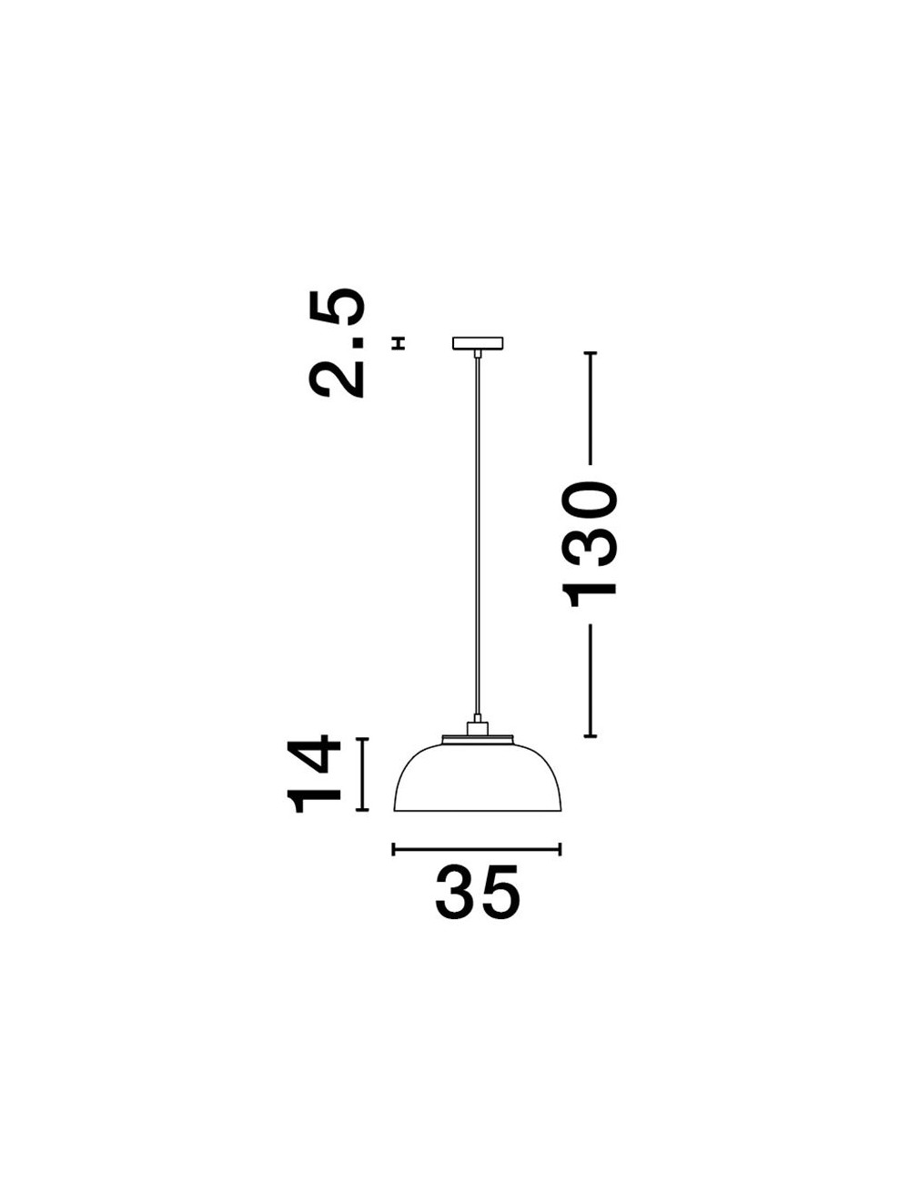 Piekaramā lampa Sqube Ø35