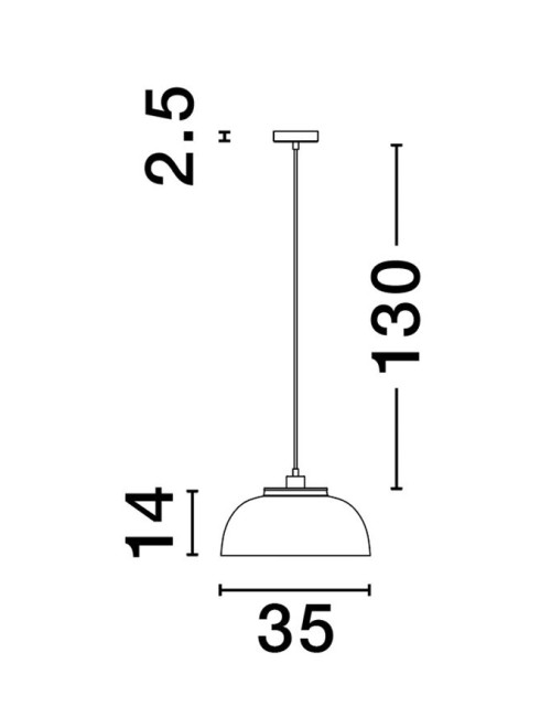 Pendant lamp Sqube Ø35