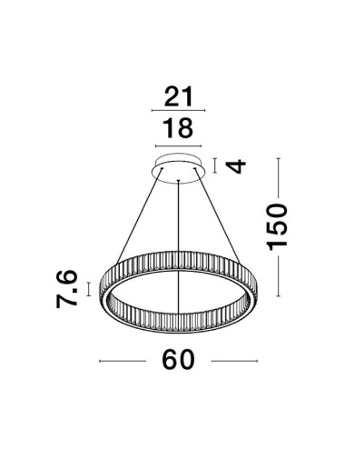 Lühter Aurelia Ø60 LED