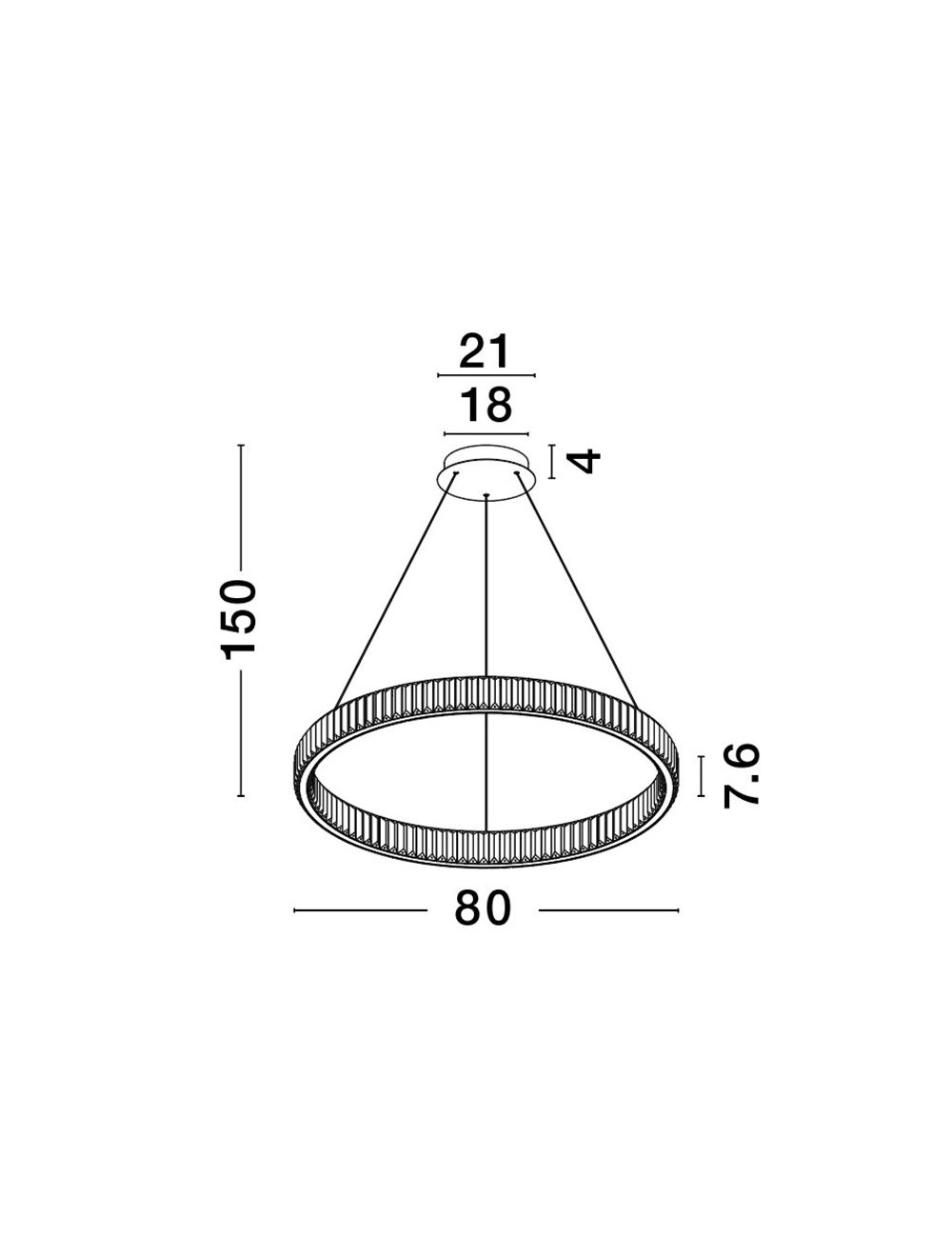 Lühter Aurelia Ø80 LED