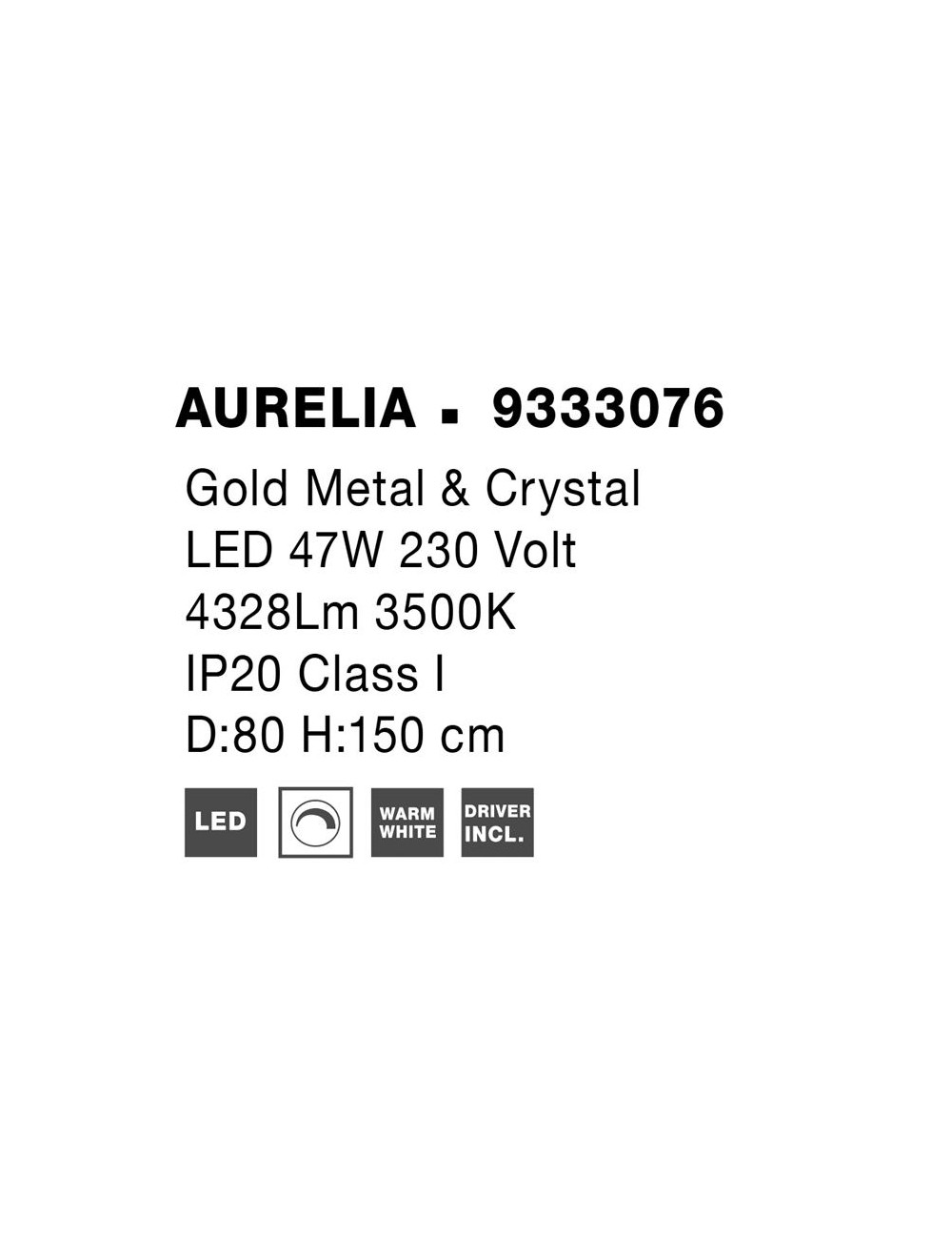 Kronleuchter Aurelia Ø80 LED