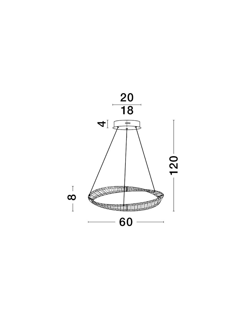 Kronleuchter Aurelia Ø60 LED