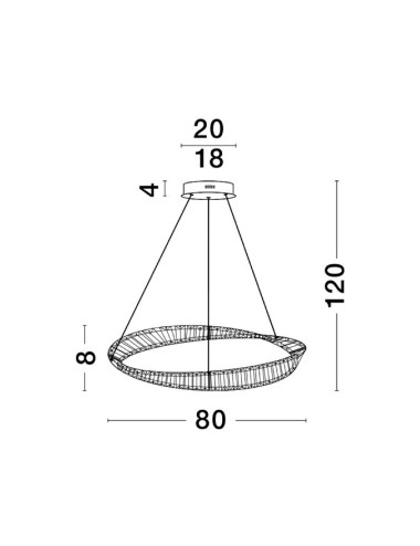 Nova Luce - Aurelia Ø80 LED 9333062 lustra | TavaGaisma.lv
