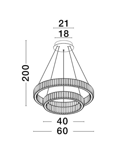 Kronleuchter Aurelia Ø60 LED