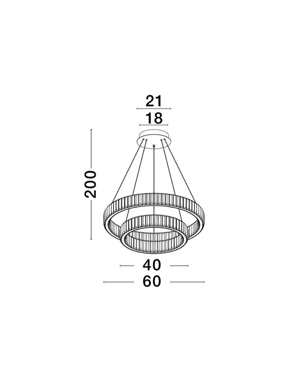 Lühter Aurelia Ø60 LED