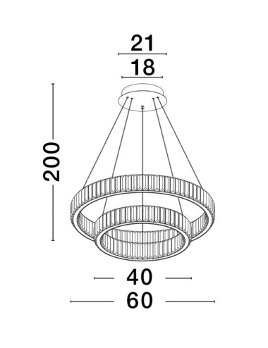 Lühter Aurelia Ø60 LED 9333077 | Nova Luce | TavaGaisma.lv/et