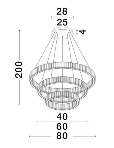 Chandelier Aurelia Ø80 LED 9333069 | Nova Luce | TavaGaisma.lv/en