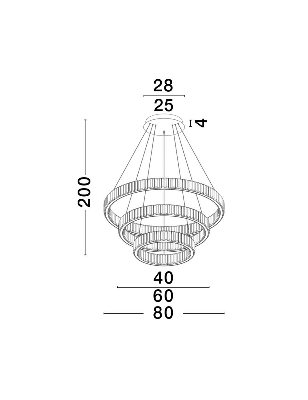 Chandelier Aurelia Ø80 LED
