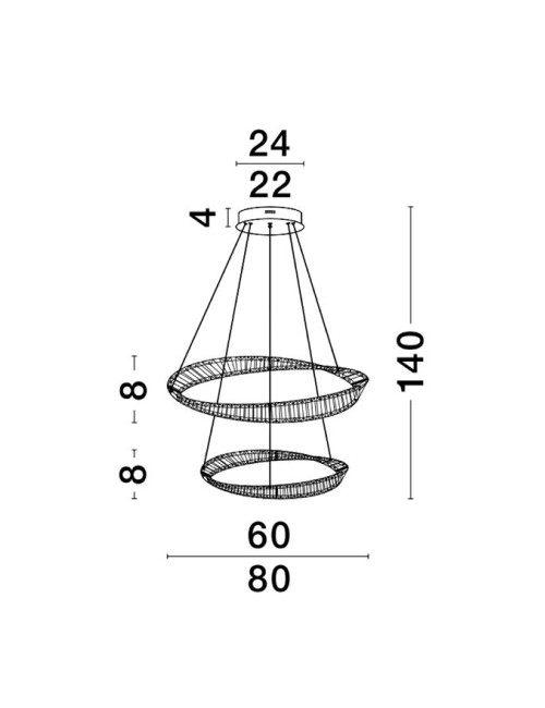 Lühter Aurelia Ø80 LED