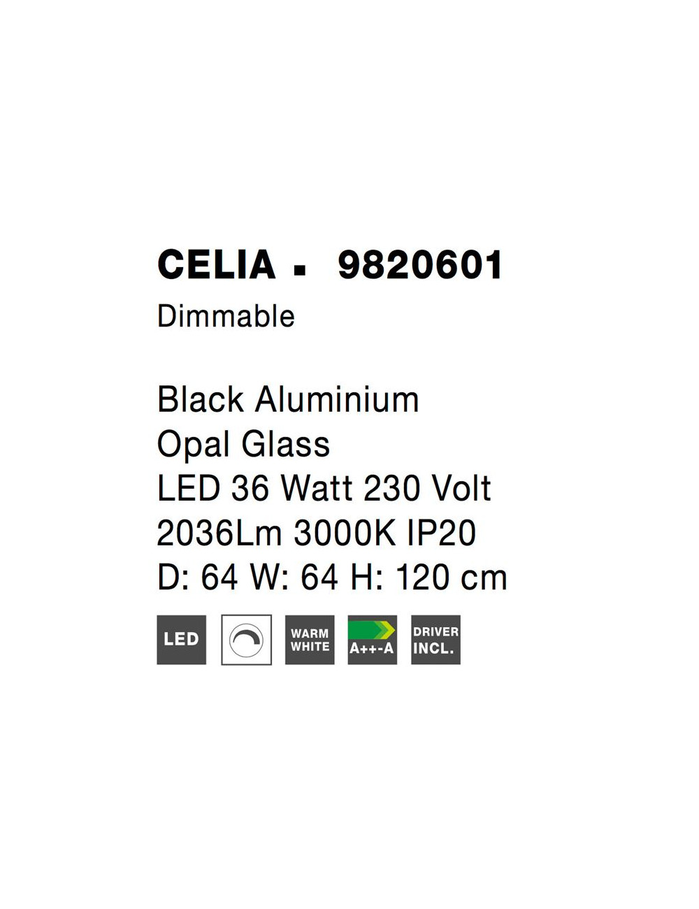 Pendelleuchte Celia Ø64 LED