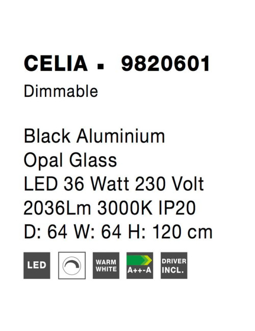 Pakabinamas šviestuvas Celia Ø64 LED