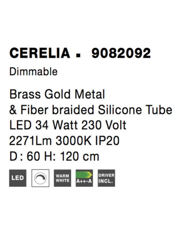 Pakabinamas šviestuvas Cerelia Ø60 LED