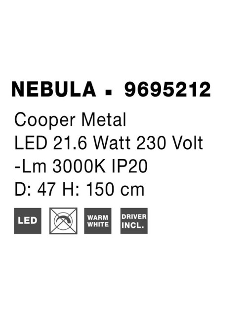 Pakabinamas šviestuvas Nebula Ø47 LED