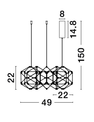 Pendant lamp Nebula Ø49 LED