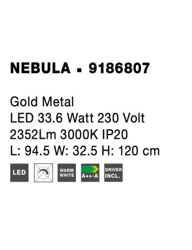 Ripplamp Nebula LED 9186807 | Nova Luce | TavaGaisma.lv/et