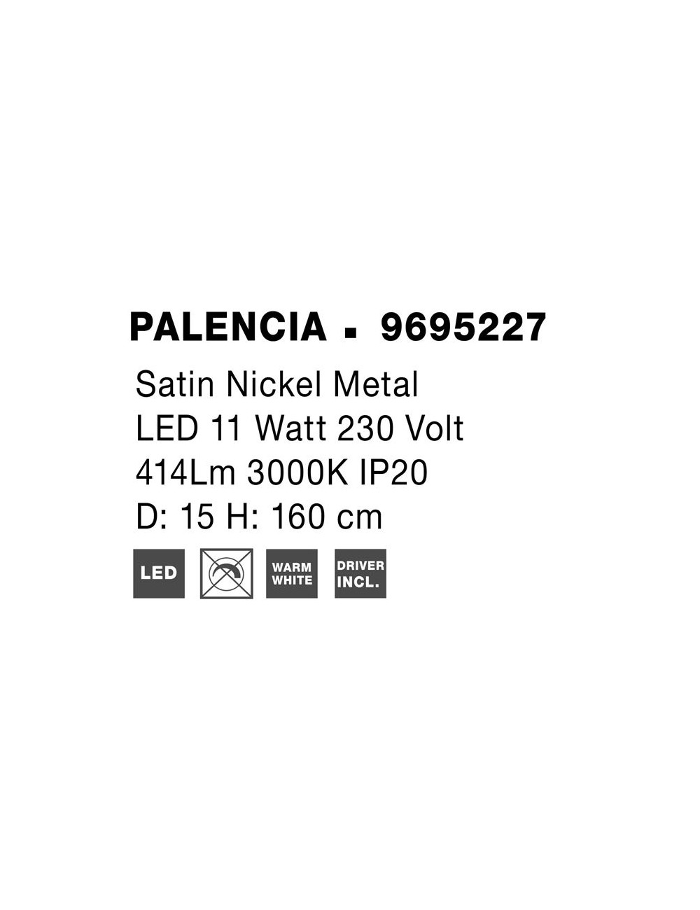 Pendelleuchte Palencia Ø15 LED