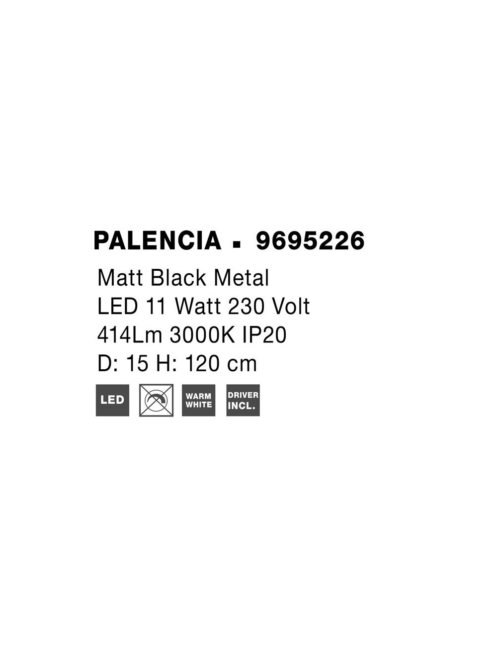 Pendant lamp Palencia Ø15 LED