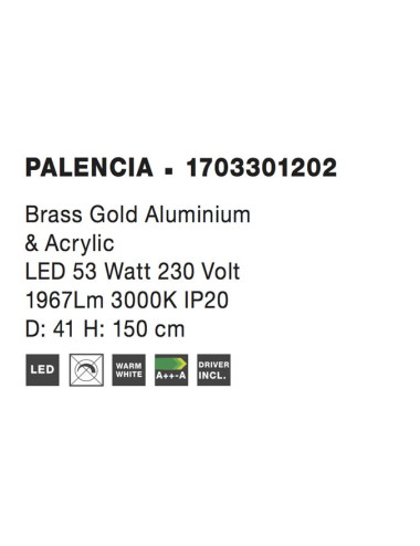 Ripplamp Palencia Ø41 LED 1703301202 | Nova Luce | TavaGaisma.lv/et