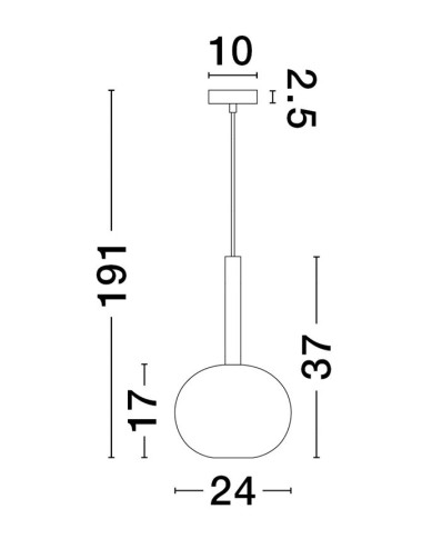 Pendant lamp Amelia Ø24