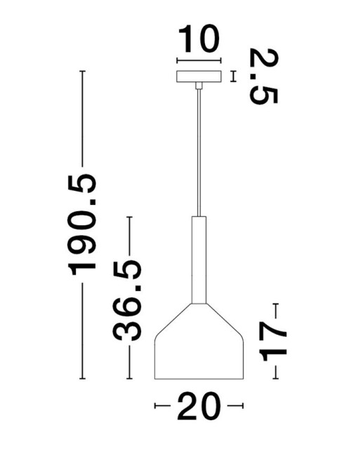 Piekaramā lampa Amelia Ø20