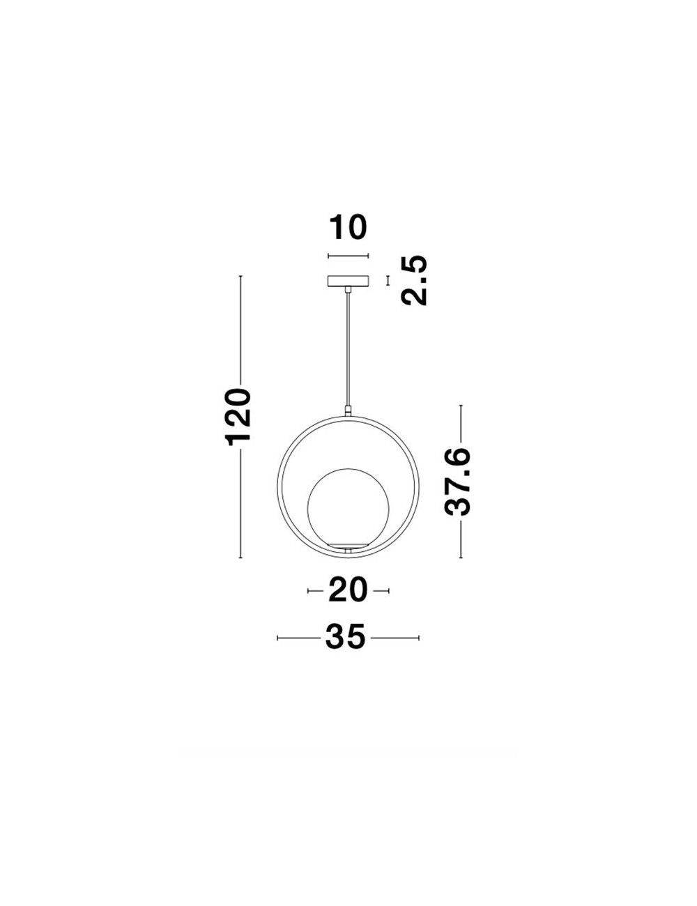 Pakabinamas šviestuvas Obitar