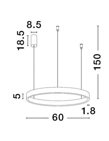Pendelleuchte Elowen Ø60 LED