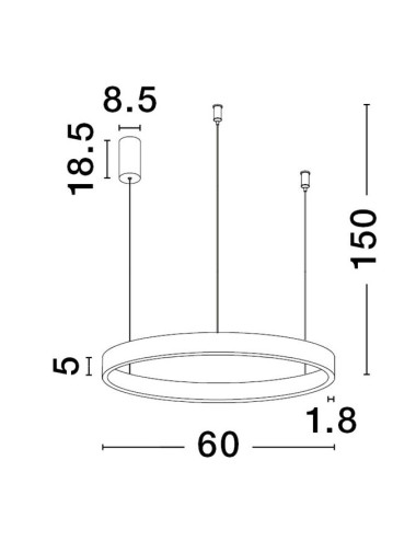 Pendelleuchte Elowen Ø60 LED