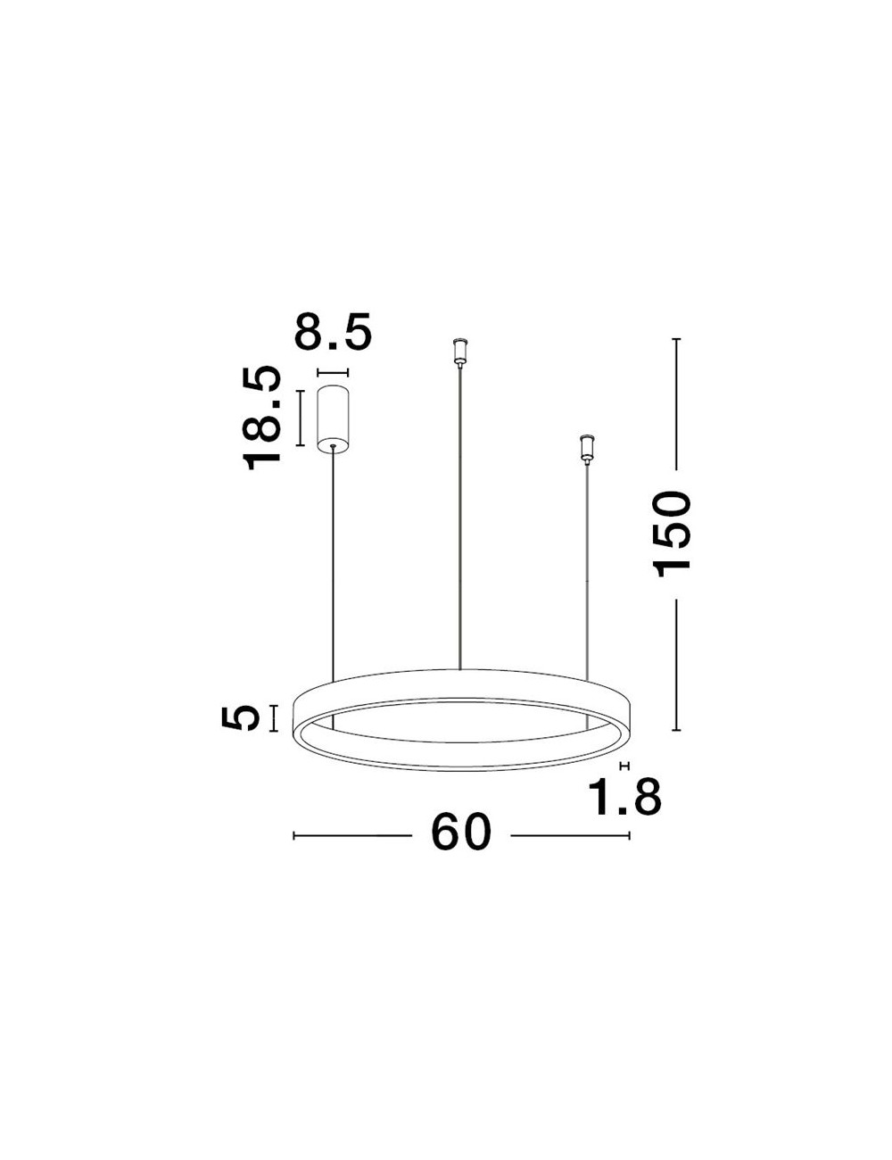 Подвесная лампа Elowen Ø60 LED