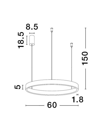Pendelleuchte Elowen Ø60 LED