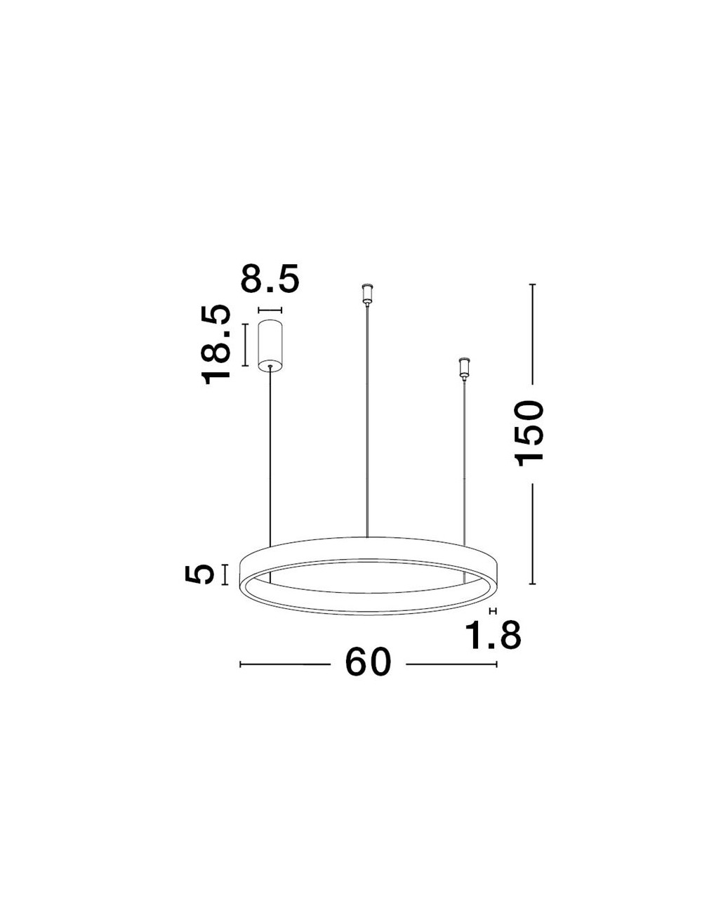 Pendelleuchte Elowen Ø60 LED