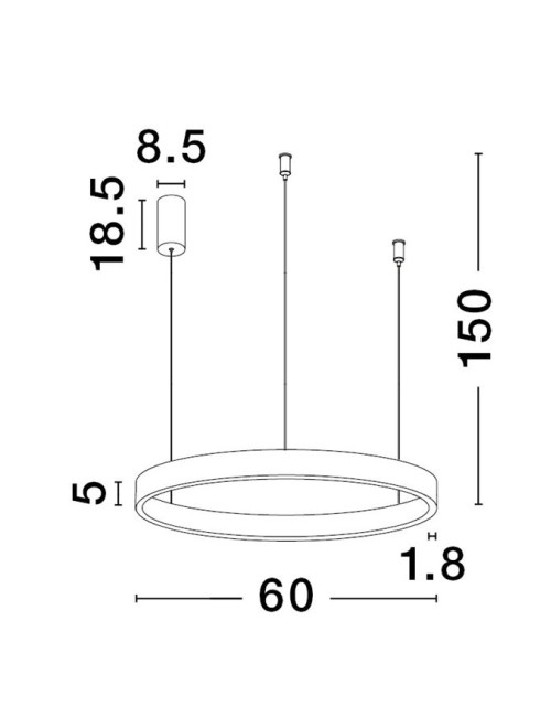 Pendelleuchte Elowen Ø60 LED