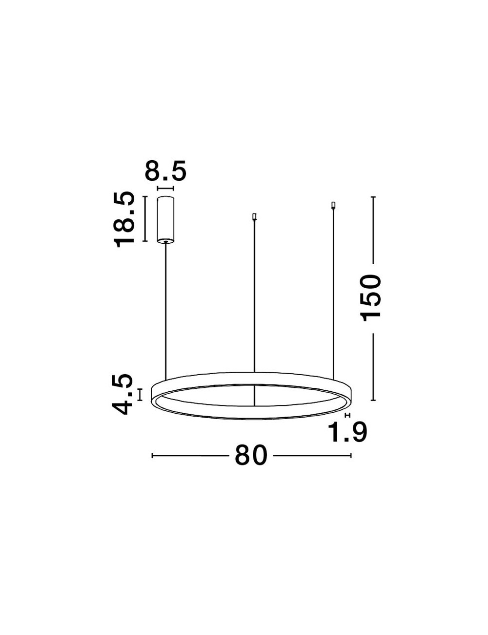Pendelleuchte Elowen Ø80 LED