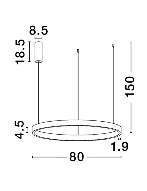 Pendelleuchte Elowen Ø80 LED