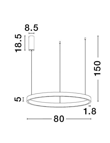 Pendelleuchte Elowen Ø80 LED