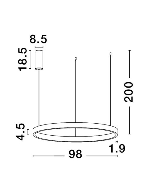 Piekaramā lampa Elowen Ø98 LED