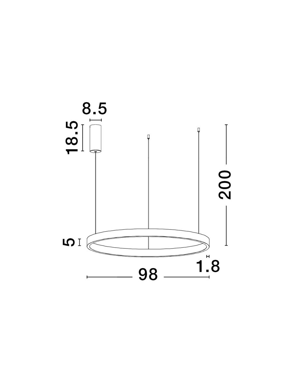 Pendant lamp Elowen Ø98 LED