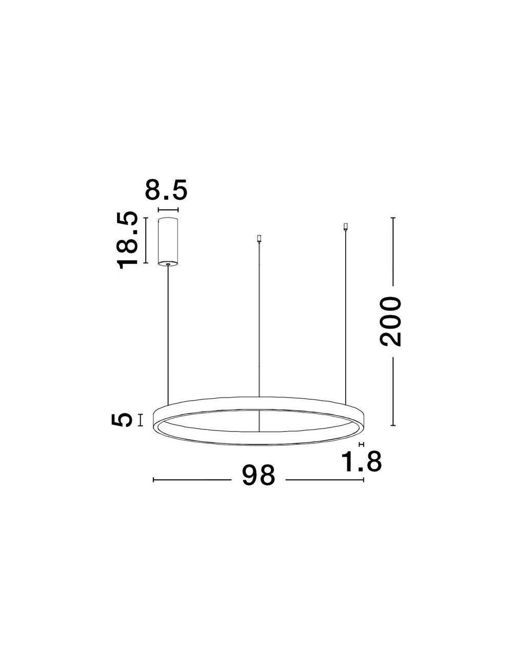 Ripplamp Elowen Ø98 LED