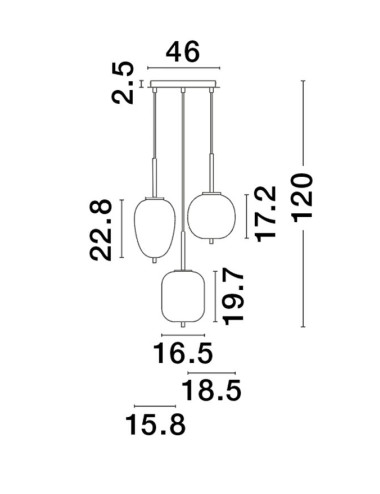 Piekaramā lampa Lato Ø46