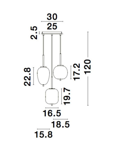 Pendant lamp Lato Ø30 9624078 | Nova Luce | TavaGaisma.lv/en