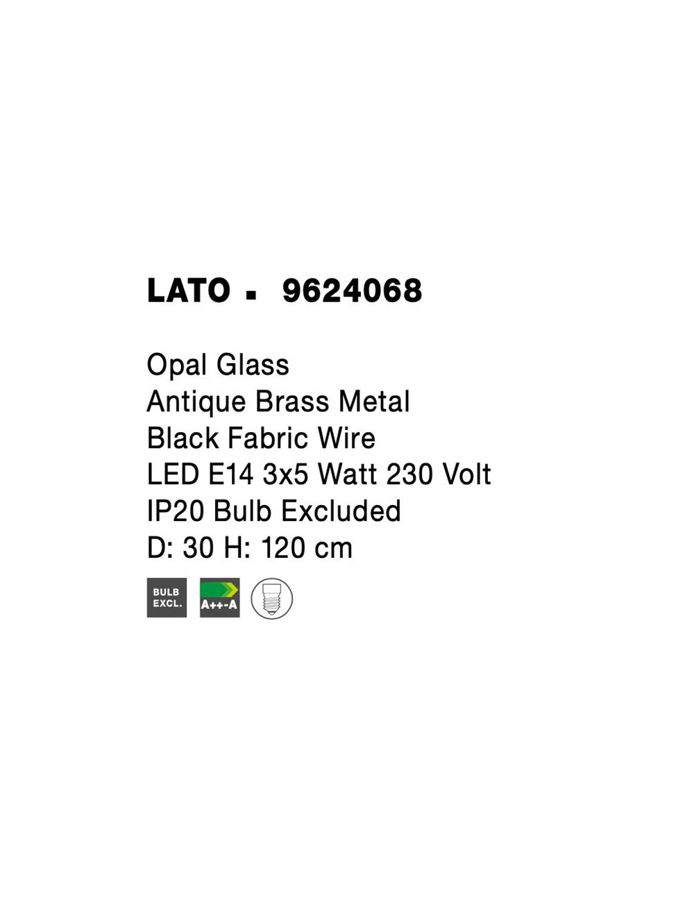 Pendant lamp Lato Ø30