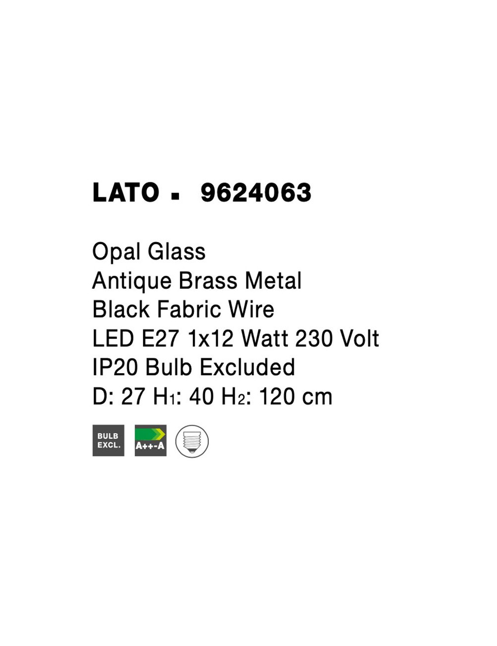 Подвесная лампа Lato Ø27