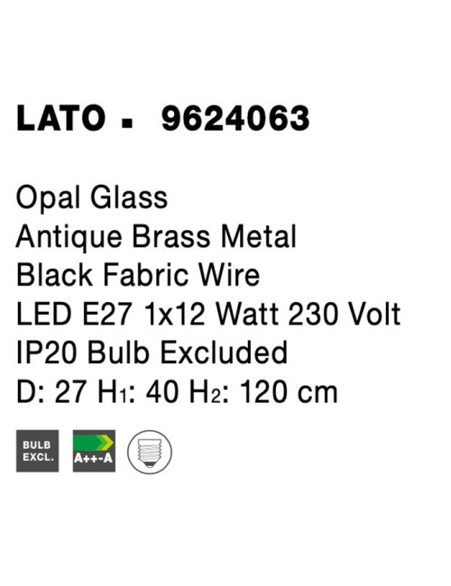 Pendant lamp Lato Ø27