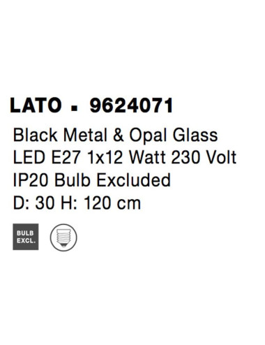 Pendant lamp Lato Ø30 9624071 | Nova Luce | TavaGaisma.lv/en