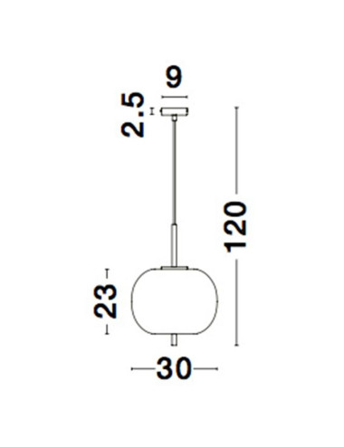 Ripplamp Lato Ø30 9624071 | Nova Luce | TavaGaisma.lv/et