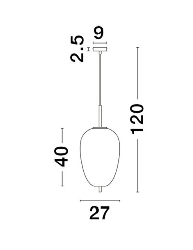 Pendant lamp Lato Ø27