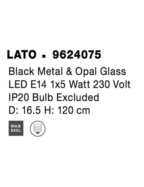 Piekaramā lampa Lato Ø16,5