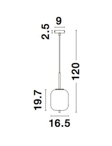 Nova Luce Piekaramā lampa Lato Ø16,5 9624075 | TavaGaisma.lv
